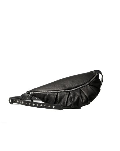 m.a maurizio amadei women small belt bag BY101S SY1.0 guertel tasche soft cow leather black hide m 3