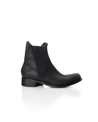 LEON EMANUEL BLANCK LEB DIS M CHELSEA 01 men distortion pointed chelsea boot herren shoe schuh stiefel wild boar leather black hide m 1