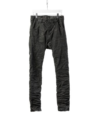 BORIS BIDJAN SABERI BBS P13HS TF F1939 Men Tight Fit Pants Fully Hand Stitched 16h Vinyl Processed Nickel Pressed 2 Tons Body Molded herren hose jeans handmade cotton ly dark grey hide m 2