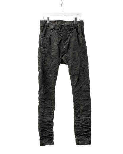 BORIS BIDJAN SABERI BBS P13HS TF F1939 Men Tight Fit Pants Fully Hand Stitched 16h Vinyl Processed Nickel Pressed 2 Tons Body Molded herren hose jeans handmade cotton ly dark grey hide m 2