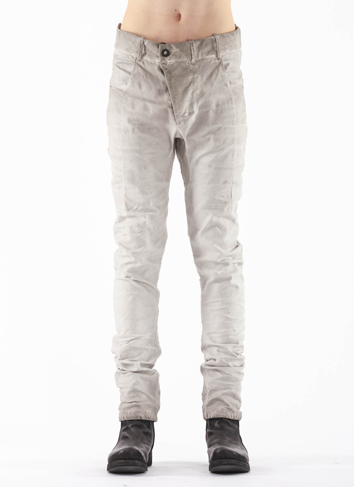 hide-m | Boris Bidjan Saberi men pants P13TF, faded light grey FTS10001