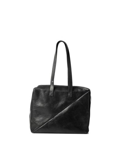 MA MAcross Maurizio Amadei Double Hand Medium Diagonal Bag BQ44 Tasche horse leather black hide m 2