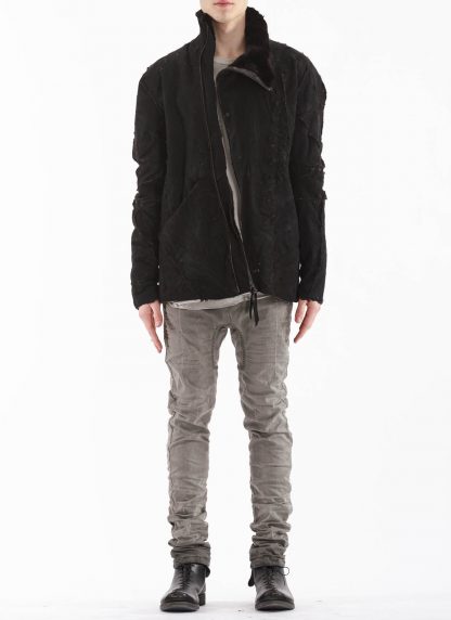 LEON EMANUEL BLANCK Men Distortion Jacket DIS M LJ SC LV 01 Exclusively genuine mink leather black hide m 3