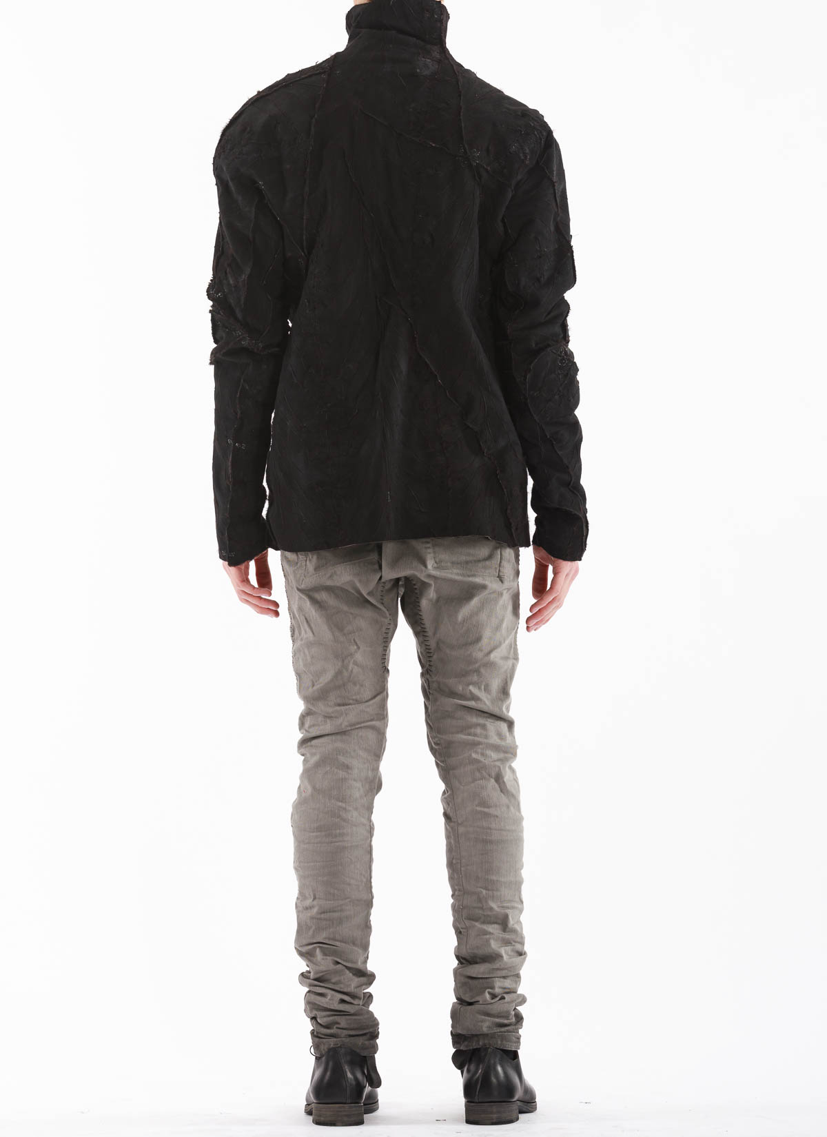 hide-m | LEON EMANUEL BLANCK Men Distortion Leather Jacket, mink