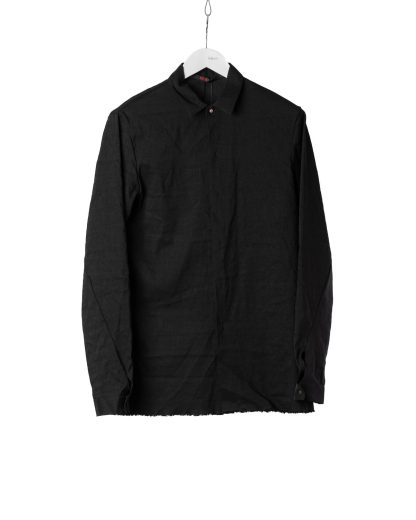 M.A Macross Maurizio Amadei Men Fitted Shirt H102 LE2 Herren Hemd Linen Em black hide m 2