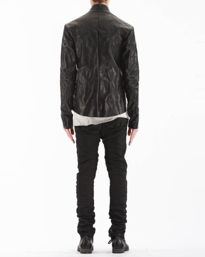 M.A Macross Maurizio Amadei Men Relaxed Biker Jacket J224Z CUF10 Herren Leder Jacke horse leather black hide m 6