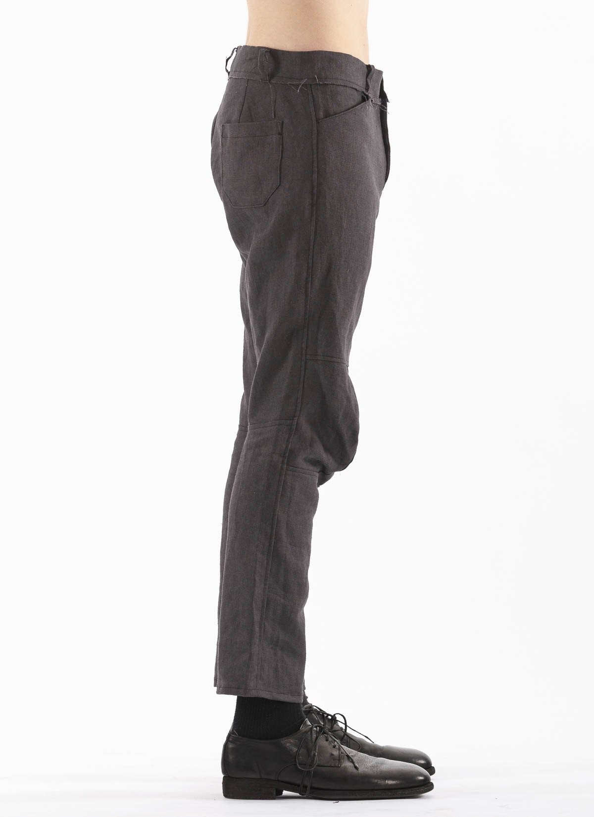 hide-m | PROPOSITION CLOTHING Articulated Pants, dark grey ramie