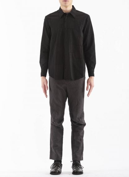 PROPOSITION CLOTHING Men Button Down Shirt Herren Hemd CL 0132 overdyed cotton black hide m 3