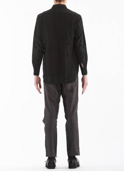PROPOSITION CLOTHING Men Button Down Shirt Herren Hemd CL 0132 overdyed cotton black hide m 5