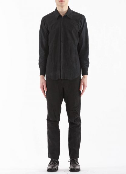 PROPOSITION CLOTHING Men Button Down Shirt Herren Hemd CL 0132 overdyed cotton black hide m 6