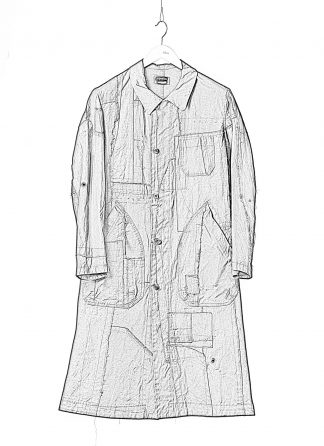 PROPOSITION CLOTHING Men Dust Coat Raincoat Herren Mantel CL 0165 overdyed vintage cotton shower proof black hide m 1