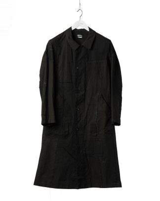 PROPOSITION CLOTHING Men Dust Coat Raincoat Herren Mantel CL 0165 overdyed vintage cotton shower proof black hide m 2