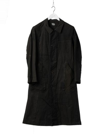 PROPOSITION CLOTHING Men Dust Coat Raincoat Herren Mantel CL 0165 overdyed vintage cotton shower proof black hide m 2
