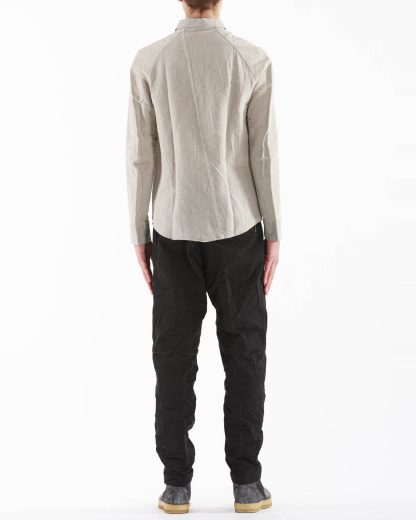 TAICHI MURAKAMI Men Inside Shirt Genome Paper Broad Herren Hemd printed paper cotton ink grey hide m 5