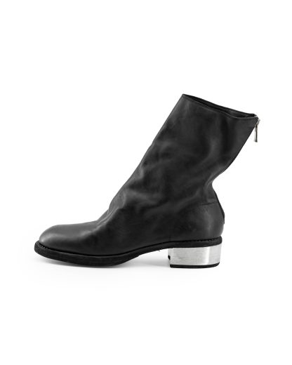 hide-m | GUIDI 788ZI Back Zip Mid Boot, Metal Heel, black horse