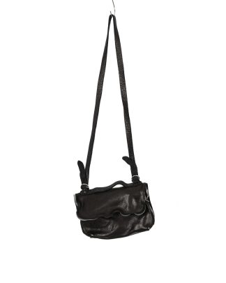 GUIDI M100 small messenger shoulder bag tasche veg tanned soft horse full grain leather black hide m 2