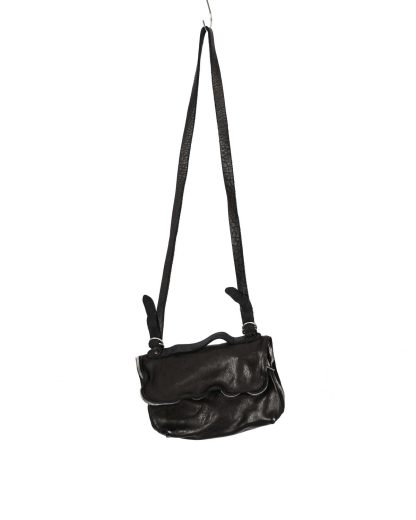 GUIDI M100 small messenger shoulder bag tasche veg tanned soft horse full grain leather black hide m 2