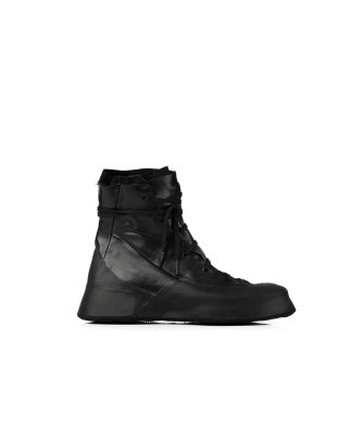 LEON EMANUEL BLANCK Distortion Featherweight High Top Sneaker DIS M HTS 01 horse leather black hide m 2