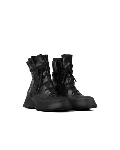 LEON EMANUEL BLANCK Distortion Featherweight High Top Sneaker DIS M HTS 01 horse leather black hide m 4