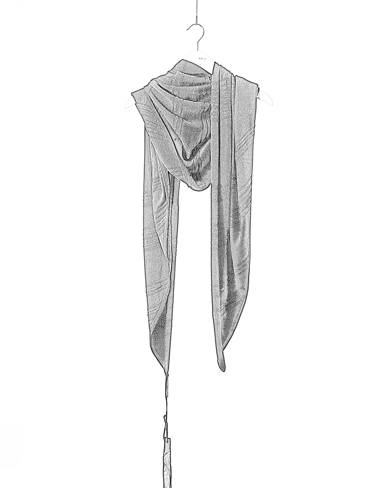 BORIS BIDJAN SABERI BBS Scarf KNFOUL1 FPI30003 cashmere black hide m 1 BORIS BIDJAN SABERI BBS Scarf KNFOUL1 FPI30003 cashmere black hide m 1