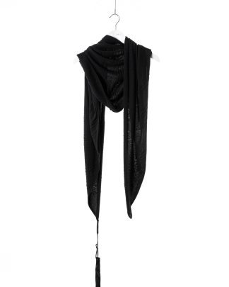 BORIS BIDJAN SABERI BBS Scarf KNFOUL1 FPI30003 cashmere black hide m 2