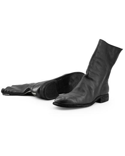 hide-m | GUIDI Men 988 Back Zip Boot, black horse leather