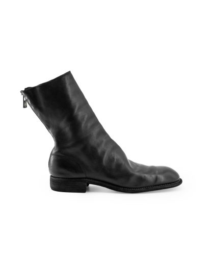 hide-m | GUIDI Men 988 Back Zip Boot, black horse leather