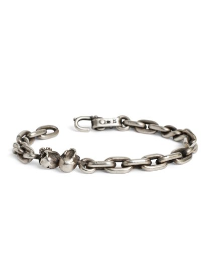 WERKSTATT MUNCHEN M2597 Bracelet Two Skulls Armband Jewellery Jewelry Schmuck 925 Sterling Silver hide m 22