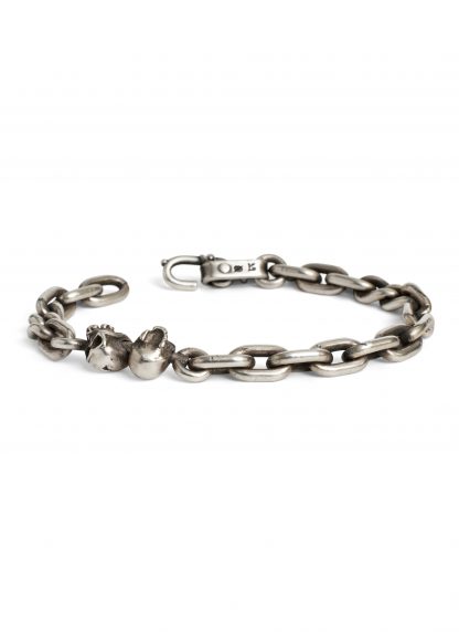 WERKSTATT MUNCHEN M2597 Bracelet Two Skulls Armband Jewellery Jewelry Schmuck 925 Sterling Silver hide m 22