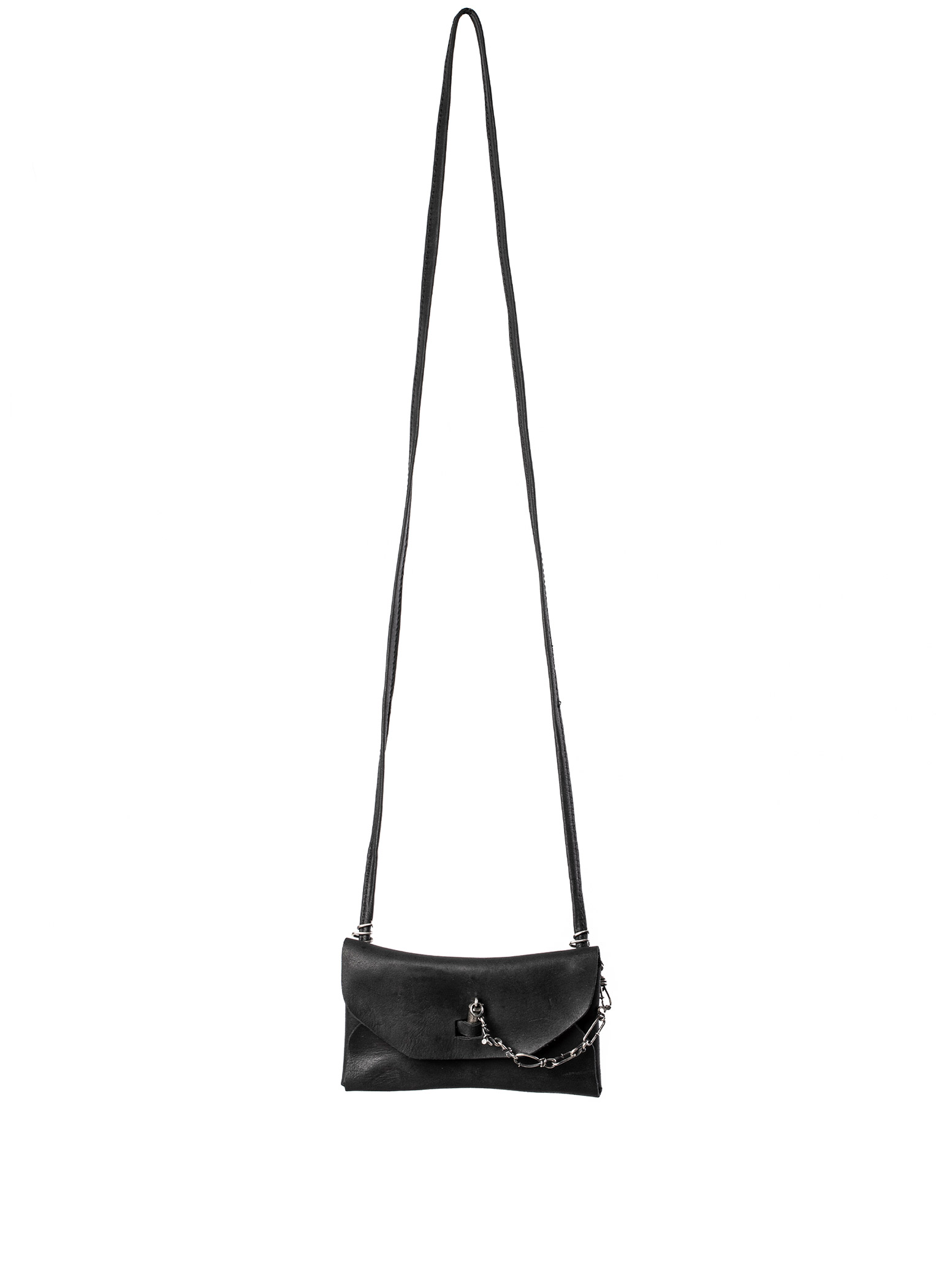 hide-m | GUIDI GD01 Small Shoulder Envelope Bag, black calf leather