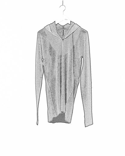 LABEL UNDER CONSTRUCTION LUC 30YXSW153 WS35 RG 38 9 Men Arched Long Hoodie Sweater Herren Pulli Pullover Sweatshirt cashmere silk black hide m 1