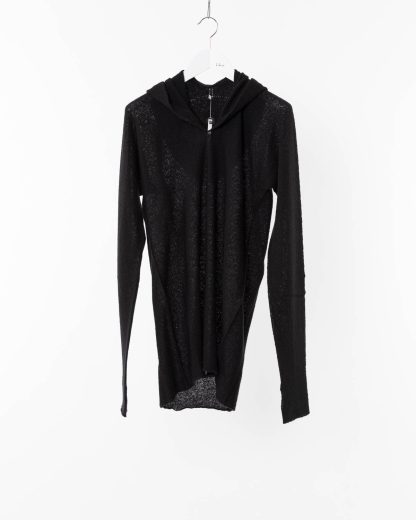 LABEL UNDER CONSTRUCTION LUC 30YXSW153 WS35 RG 38 9 Men Arched Long Hoodie Sweater Herren Pulli Pullover Sweatshirt cashmere silk black hide m 2