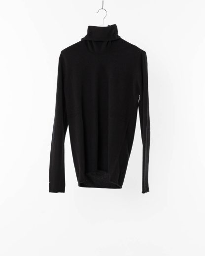 LABEL UNDER CONSTRUCTION LUC 34YMSW224 WS16 RG 38 9 Men Punched Cylindric High Neck Sweater Herren Pulli Pullover Sweatshirt cashmere black hide m 2