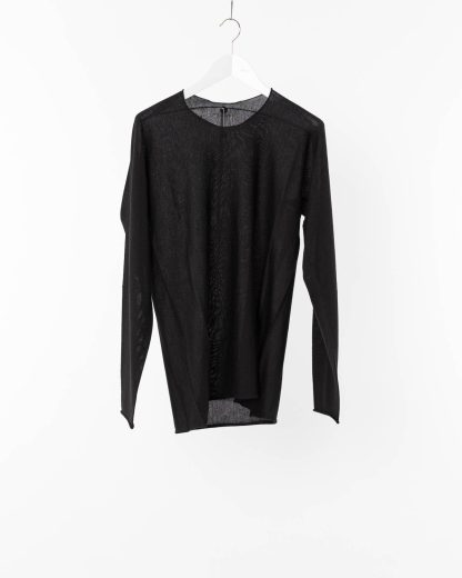 LABEL UNDER CONSTRUCTION LUC Men 38YXSW152 WS23 RG 389 Arched Sweater Lightweight Herren Pulli Sweatshirt Pullover cashmere silk black hide m 22