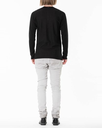 LABEL UNDER CONSTRUCTION LUC Men 38YXSW152 WS23 RG 389 Arched Sweater Lightweight Herren Pulli Sweatshirt Pullover cashmere silk black hide m 5