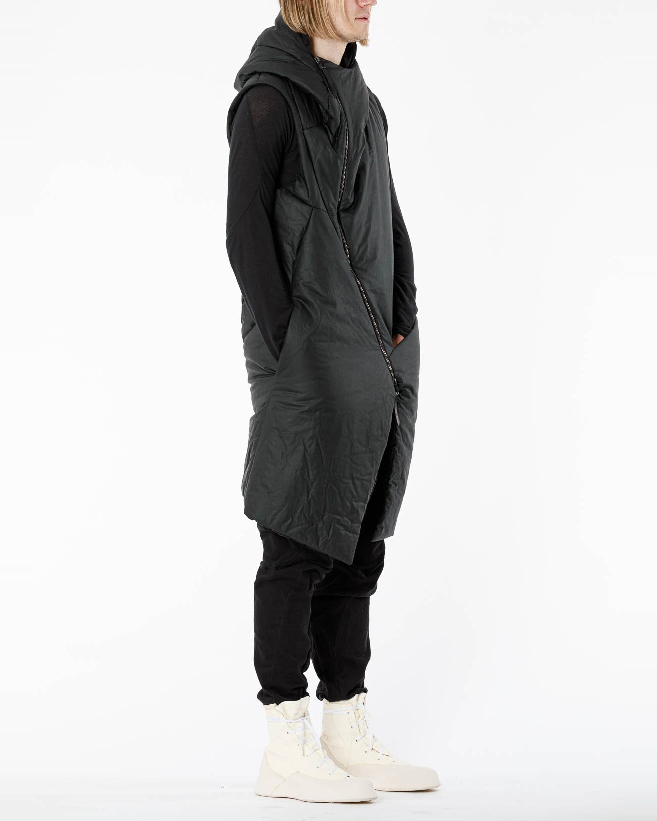 LEON EMANUEL BLANCK Curved Hooded Vest 