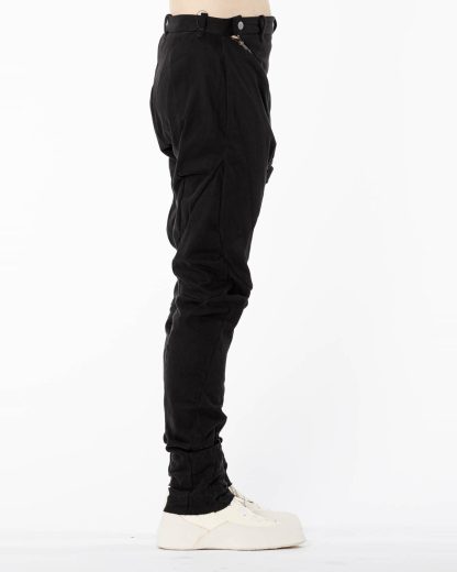 LEON EMANUEL BLANCK LEB Men Distortion Chem Pants DIS M CP 01 Herren Hose cotton elastan dyehouse twill black hide m 4