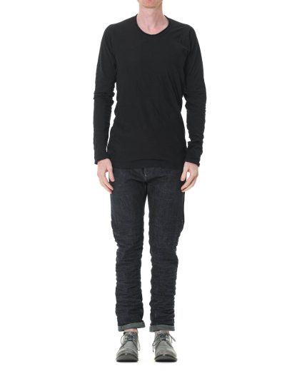 LAYER 0 Alessio Zero Men Longsleeve Tshirt heren langarm shirt tee cotton black hide m 3