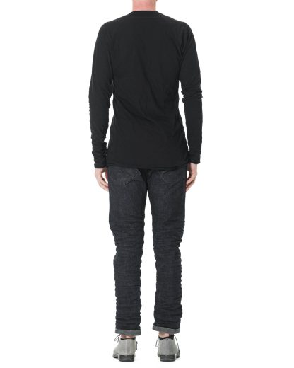 LAYER 0 Alessio Zero Men Longsleeve Tshirt heren langarm shirt tee cotton black hide m 5