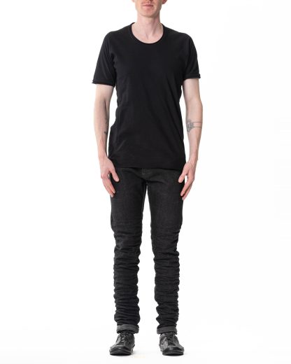 LAYER 0 Men Short Sleeve T Shirt 75 black cotton hide m 3