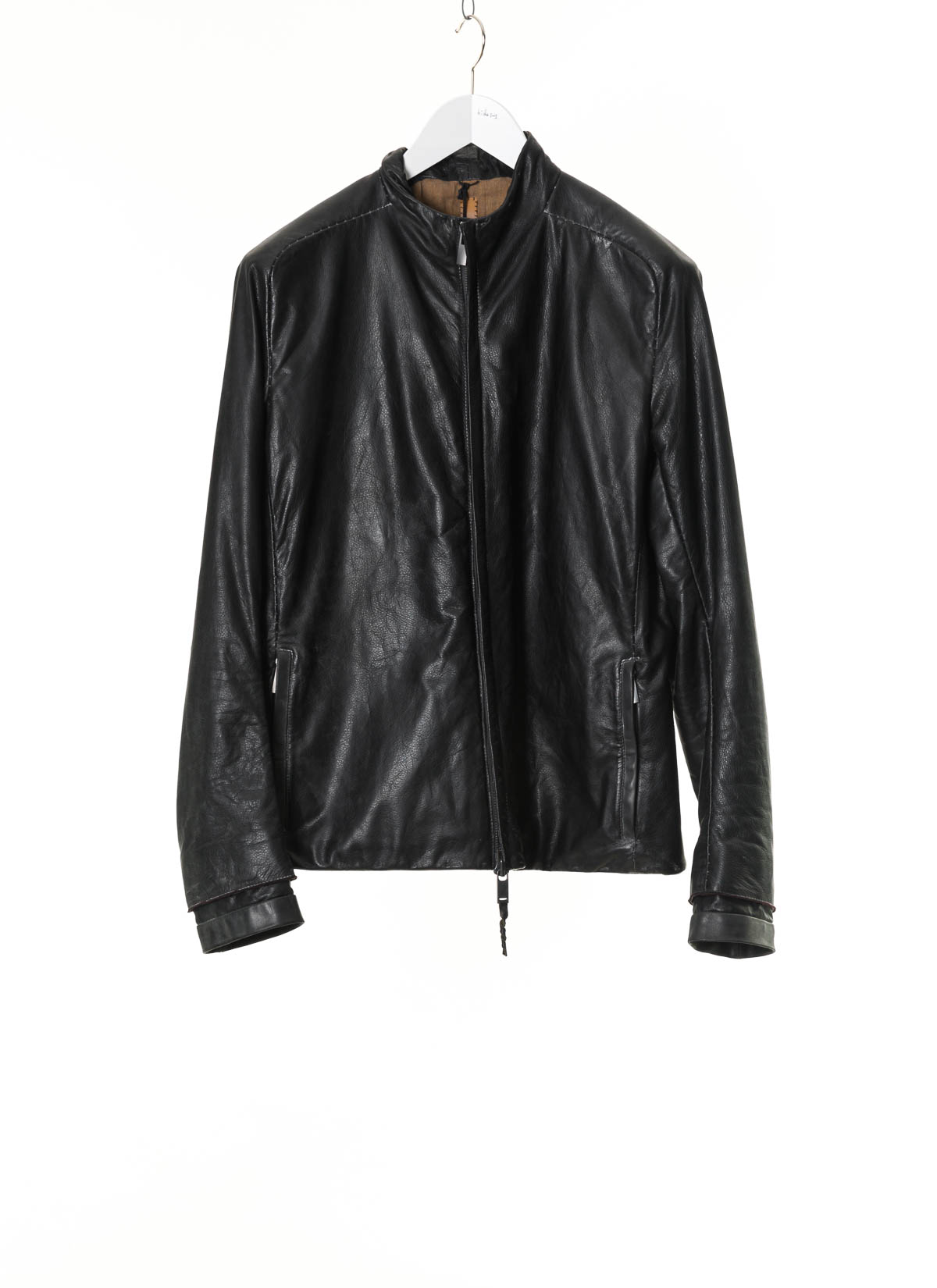 hide-m | LAYER-0 Men Classic H Jacket, black calf leather
