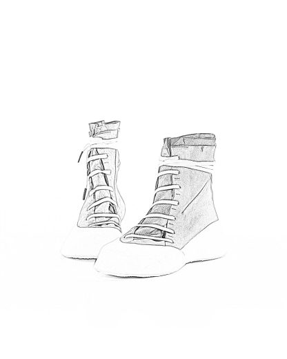 LEON EMANUEL BLANCK Distortion Featherweight High Top Sneaker DIS M HTS 01 horse leather sharpend dark grey hide m 1