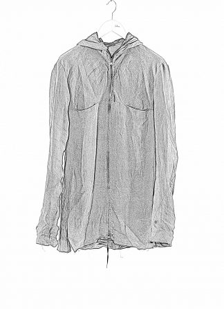 M.A Macross Maurizio Amadei Men Long Hooded Zipped Jacket J222DZHL LWX Herren Jacke linen waxed coal dark grey hide m 1