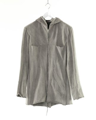 MA Macross Maurizio Amadei Men Long Hooded Zipped Jacket J222DZHL JME Herren Jacke cotton ea carbon light grey hide m 1