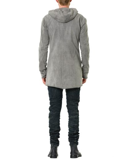 MA Macross Maurizio Amadei Men Long Hooded Zipped Jacket J222DZHL JME Herren Jacke cotton ea carbon light grey hide m 7