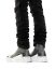 BORIS BIDJAN SABERI BBS men BAMBA3.1 high top zip sneaker shoe boot herren schuh object dyed hand treated nat white tan cow leather perforated ink grey hide m 11