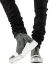 BORIS BIDJAN SABERI BBS men BAMBA3.1 high top zip sneaker shoe boot herren schuh object dyed hand treated nat white tan cow leather perforated ink grey hide m 14