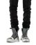 BORIS BIDJAN SABERI BBS men BAMBA3.1 high top zip sneaker shoe boot herren schuh object dyed hand treated nat white tan cow leather perforated ink grey hide m 16