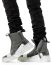 BORIS BIDJAN SABERI BBS men BAMBA3.1 high top zip sneaker shoe boot herren schuh object dyed hand treated nat white tan cow leather perforated ink grey hide m 17