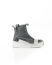 BORIS BIDJAN SABERI BBS men BAMBA3.1 high top zip sneaker shoe boot herren schuh object dyed hand treated nat white tan cow leather perforated ink grey hide m 2